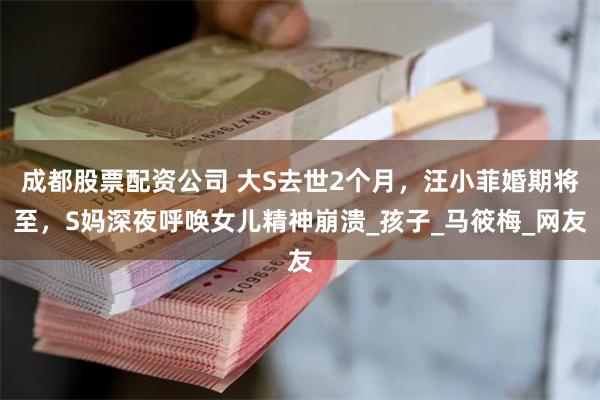 成都股票配资公司 大S去世2个月，汪小菲婚期将至，S妈深夜呼唤女儿精神崩溃_孩子_马筱梅_网友