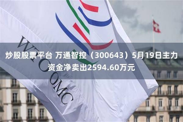 炒股股票平台 万通智控（300643）5月19日主力资金净卖出2594.60万元