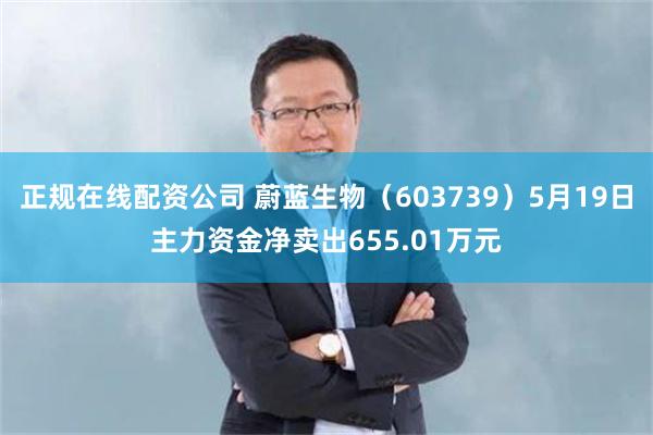 正规在线配资公司 蔚蓝生物（603739）5月19日主力资金净卖出655.01万元