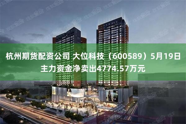 杭州期货配资公司 大位科技（600589）5月19日主力资金净卖出4774.57万元