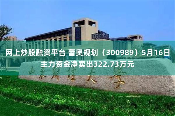 网上炒股融资平台 蕾奥规划（300989）5月16日主力资金净卖出322.73万元