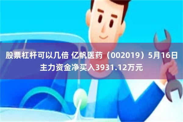 股票杠杆可以几倍 亿帆医药（002019）5月16日主力资金净买入3931.12万元