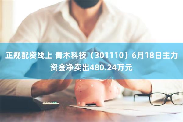 正规配资线上 青木科技（301110）6月18日主力资金净卖出480.24万元
