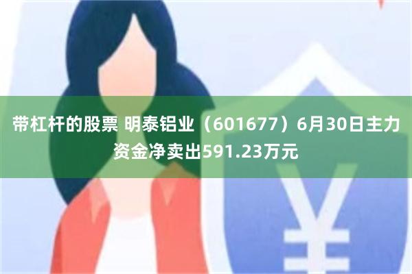 带杠杆的股票 明泰铝业（601677）6月30日主力资金净卖出591.23万元