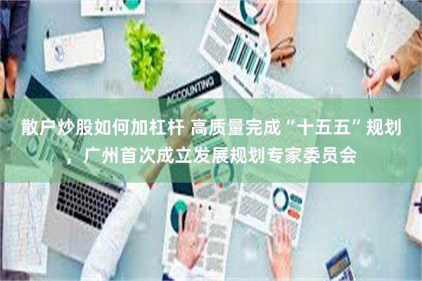 散户炒股如何加杠杆 高质量完成“十五五”规划，广州首次成立发展规划专家委员会
