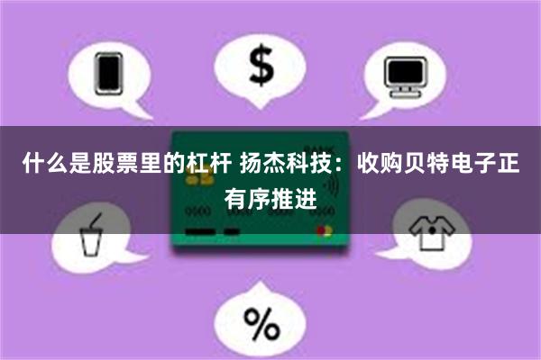 什么是股票里的杠杆 扬杰科技：收购贝特电子正有序推进