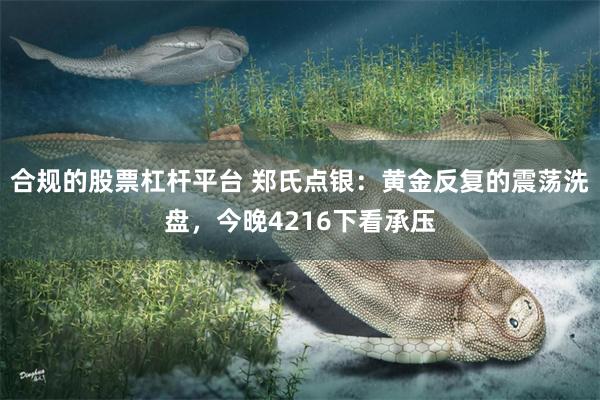 合规的股票杠杆平台 郑氏点银：黄金反复的震荡洗盘，今晚4216下看承压
