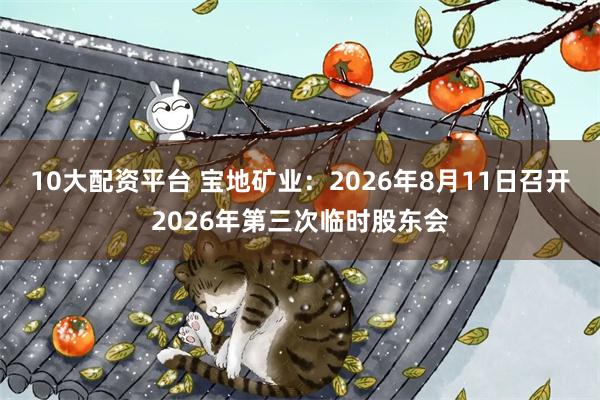 10大配资平台 宝地矿业：2026年8月11日召开2026年第三次临时股东会