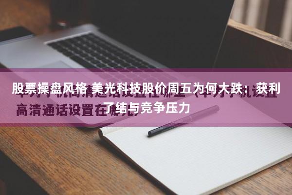 股票操盘风格 美光科技股价周五为何大跌:获利了结与竞争压力