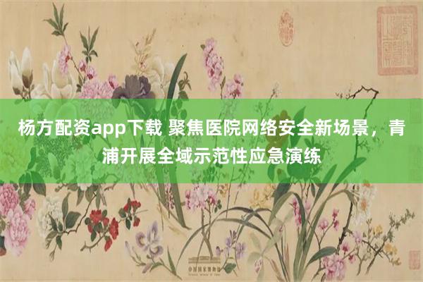 杨方配资app下载 聚焦医院网络安全新场景，青浦开展全域示范性应急演练