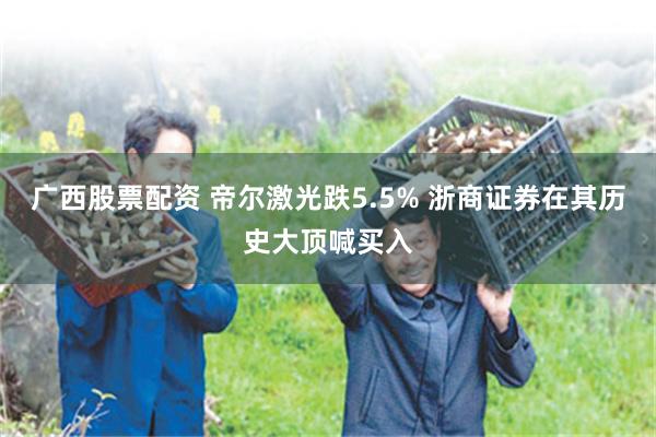 广西股票配资 帝尔激光跌5.5% 浙商证券在其历史大顶喊买入